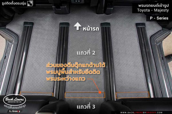 รีวิวพรมปูพื้นรถยนต์ Toyota Majesty