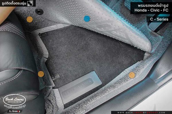 รีวิวพรมไวนิล พรมดักฝุ่น Honda Civic FC 2020