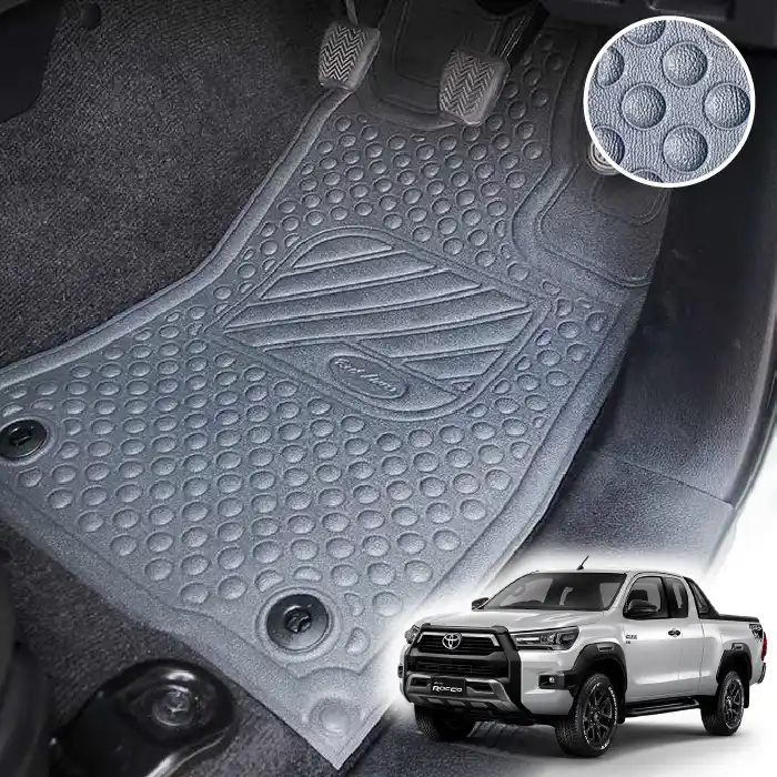 พรมกระดุมยกขอบ พรมรถยนต์ ผ้ายาง Revo Smart cab