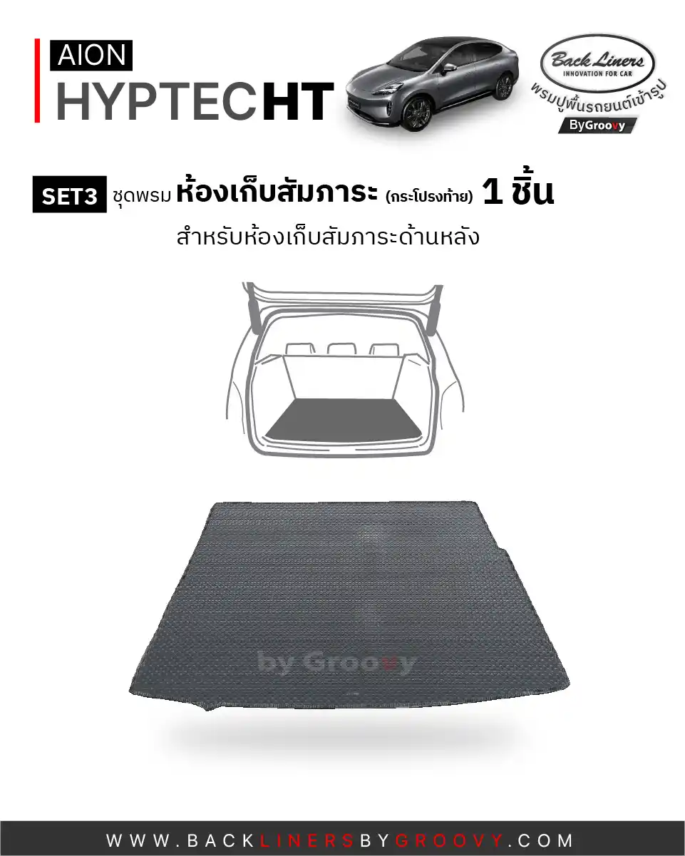 พรมกระดุม พรมไวนิลดักฝุ่น พรมรถยนต์ ผ้ายาง Aion Hyptec HT