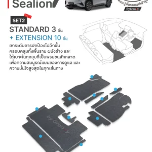 พรมรถยนต์ พรมไวนิลดักฝุ่น พรมกระดุม ผ้ายางกระดุม BYD Sealion7