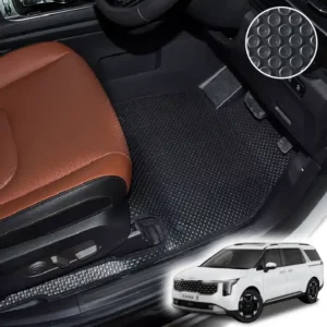 พรมกระดุม ขายดีอันดับหนึ่ง ทำความสะอาดง่าย | พรมเส้นใยไวนิล, พรมดักฝุ่น ให้สัมผัสที่นุ่มเท้า ดักฝุ่นดีที่สุด สำหรับ Kia-Carnival-HEV