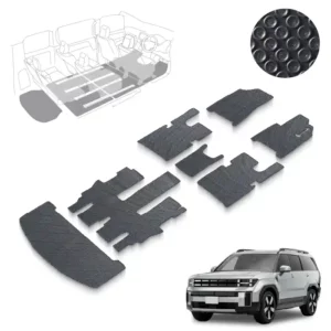 พรมรถยนต์ พรมกระดุม ผ้ายางกระดุม Hyundai Santafe hybrid