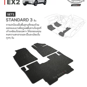 พรมรถยนต์ พรมไวนิลดักฝุ่น พรมใยบวบ พรมกระดุม ผ้ายางกระดุม Geely EX2
