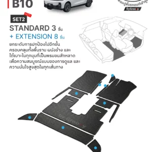 พรมรถยนต์ พรมกระดุม พรมไวนิลดักฝุ่น ผ้ายางกระดุม Leap Motor B10