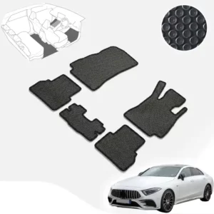 พรมรถยนต์ พรมกระดุม พรมไวนิลดักฝุ่น ผ้ายางกระดุม benz cls c257
