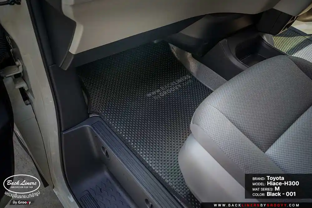 พรมรถยนต์ พรมกระดุม ผ้ายาง Toyota Hiace H300 หน้ายาว