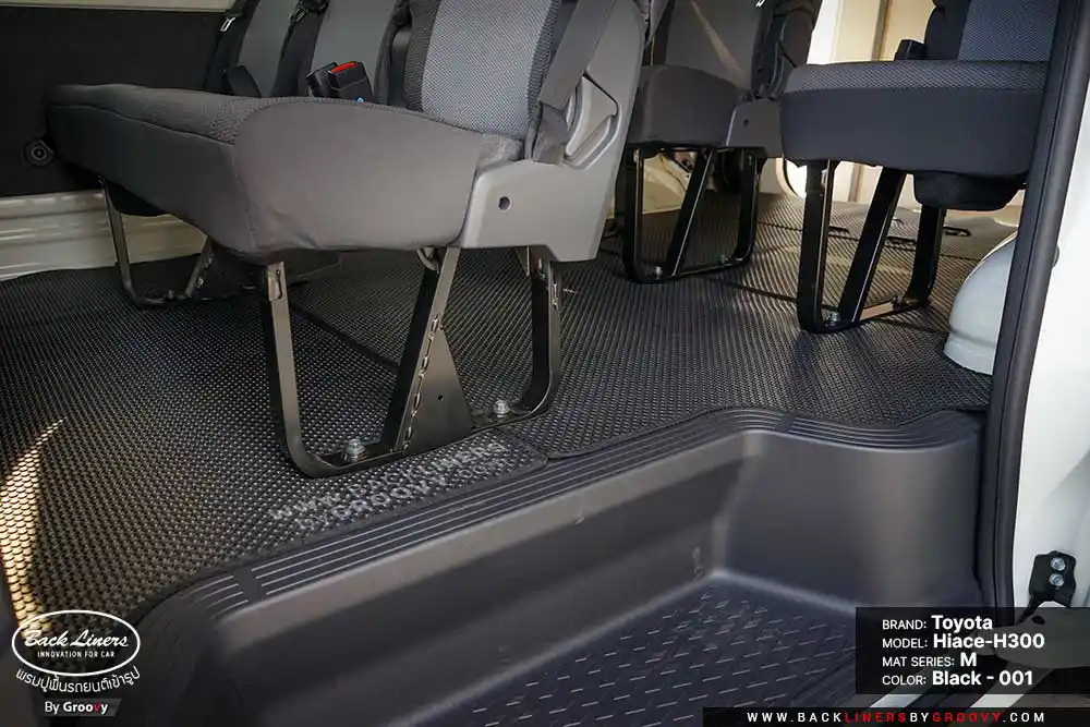 พรมรถยนต์ พรมกระดุม ผ้ายาง Toyota Hiace H300 หน้ายาว