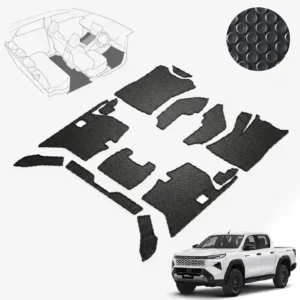 พรมรถยนต์ พรมไวนิลดักฝุ่น พรมใยบวบ พรมกระดุม ผ้ายางกระดุม Toyota Hilux Travo 4 ประตู