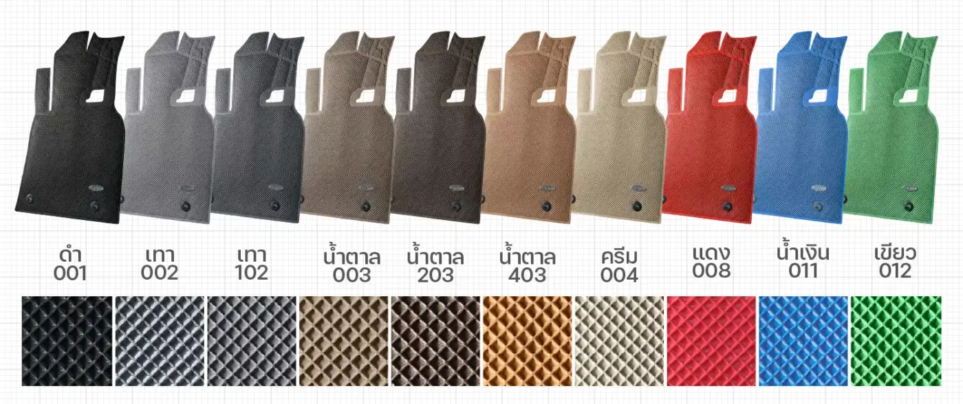 พรมรถยนต์ลายวาฟเฟิล ผ้ายางรถยนต์