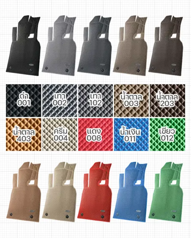 พรมรถยนต์ลายวาฟเฟิล ผ้ายางรถยนต์