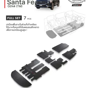 พรมกระดุม ขายดีอันดับหนึ่ง ทำความสะอาดง่าย | พรมเส้นใยไวนิล, พรมดักฝุ่น ให้สัมผัสที่นุ่มเท้า ดักฝุ่นดีที่สุด สำหรับ Hyundai-Santa Fe