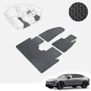 พรมรถยนต์ พรมกระดุม ผ้ายางกระดุม ทำความสะอาดง่ายที่สุด สำหรับ Volvo-ES90