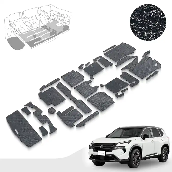 พรามไวนิลดักฝุน พรมดักฝุ่น พรมใยบวบ พรมรถยนต์ Nissan Xtrail T33 e power