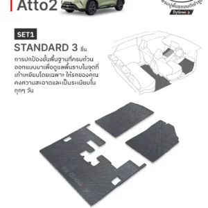พรมกระดุม ผ้ายางกระดุม พรมรถยนต์ BYD Atto2