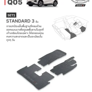 พรมไวนิลดักฝุ่น พรมดักฝุ่น พรมเส้นใย พรมรถยนต์ พรมกระดุม ผ้ายางกระดุม Nevo Q05 available row ตรงรุ่น คุณภาพสูง