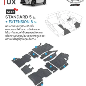 พรมไวนิลดักฝุ่น พรมดักฝุ่น พรมเส้นใย พรมรถยนต์ พรมกระดุม ผ้ายางกระดุม Lexus UX ตรงรุ่น คุณภาพสูง