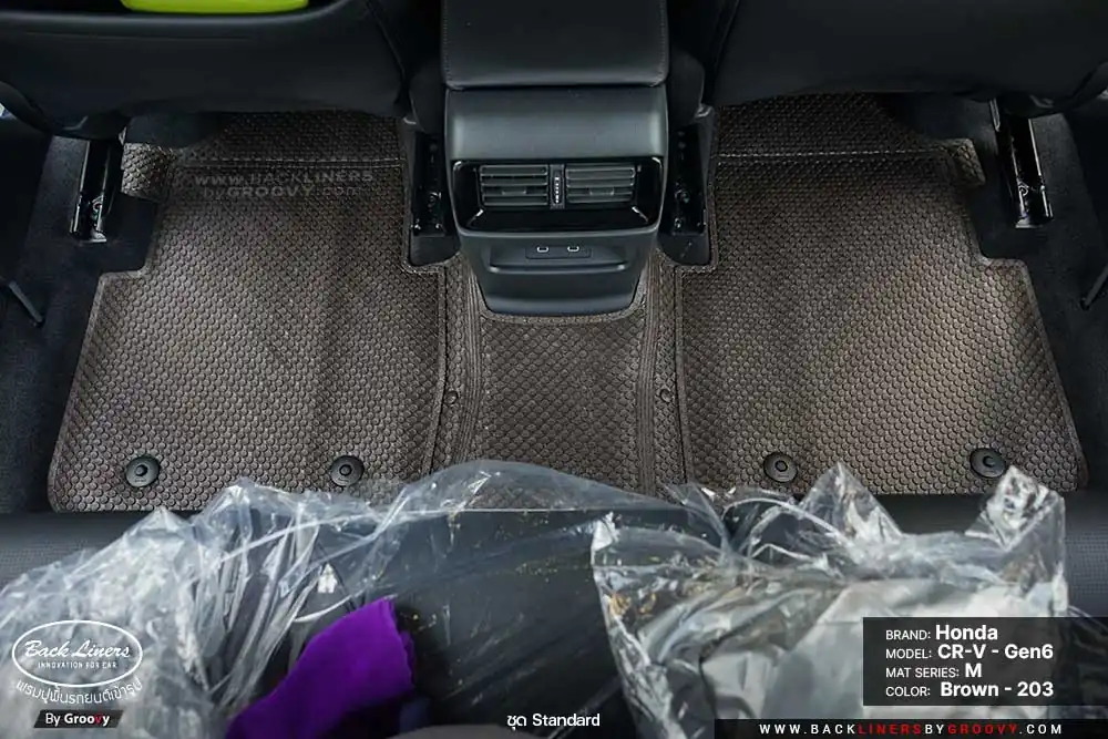 พรมกระดุม ผ้ายางกระดุม พรมรถยนต์ Honda CRV Gen6 Standard