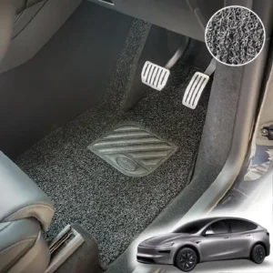 พรมเส้นใยไวนิล พรมใยบวบ พรมรถยนต์ พรมดักฝุ่น Tesla Model YL ตรงรุ่น คุณภาพสูง