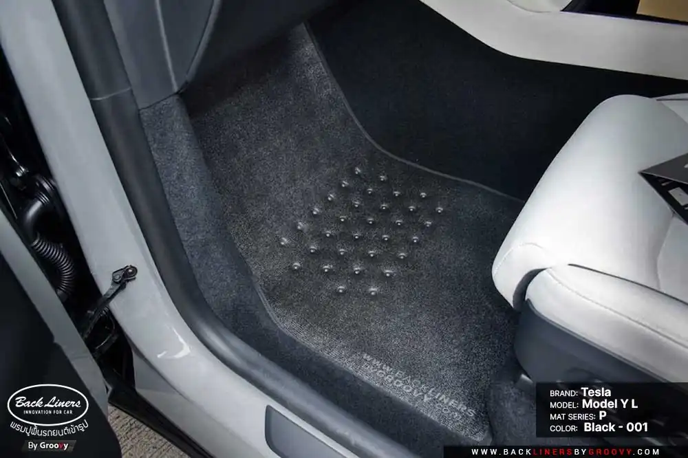 พรมกระดุม ผ้ายางกระดุม พรมรถยนต์ Tesla Model YL